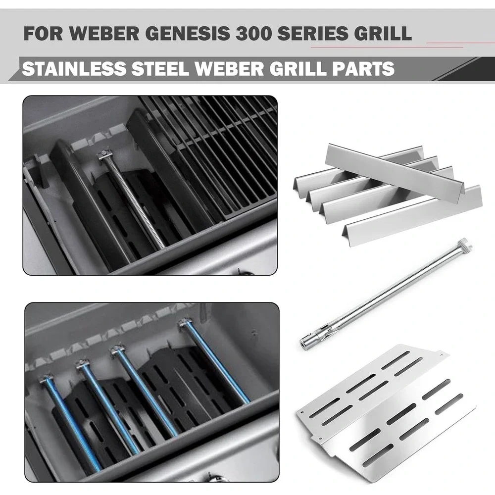 Weber Genesis 300 Series Grill Parts Kit Burners Heat Plates Flavorizer Bars